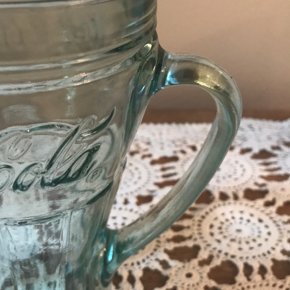 ⭐️Vintage Coca Cola Green Heavy Glass Mug⭐️ - Picture 3 of 5